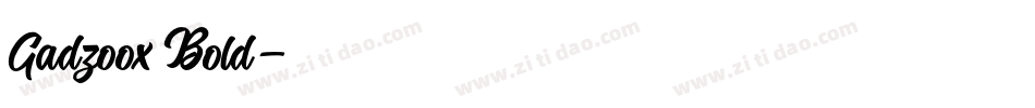 Gadzoox Bold字体转换